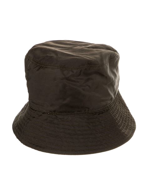 brown prada bucket hat|Prada nylon beanie.